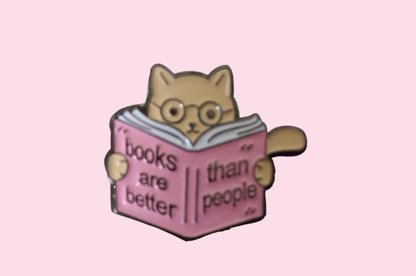 1 pc Antisocial Cat pin - BookRicans